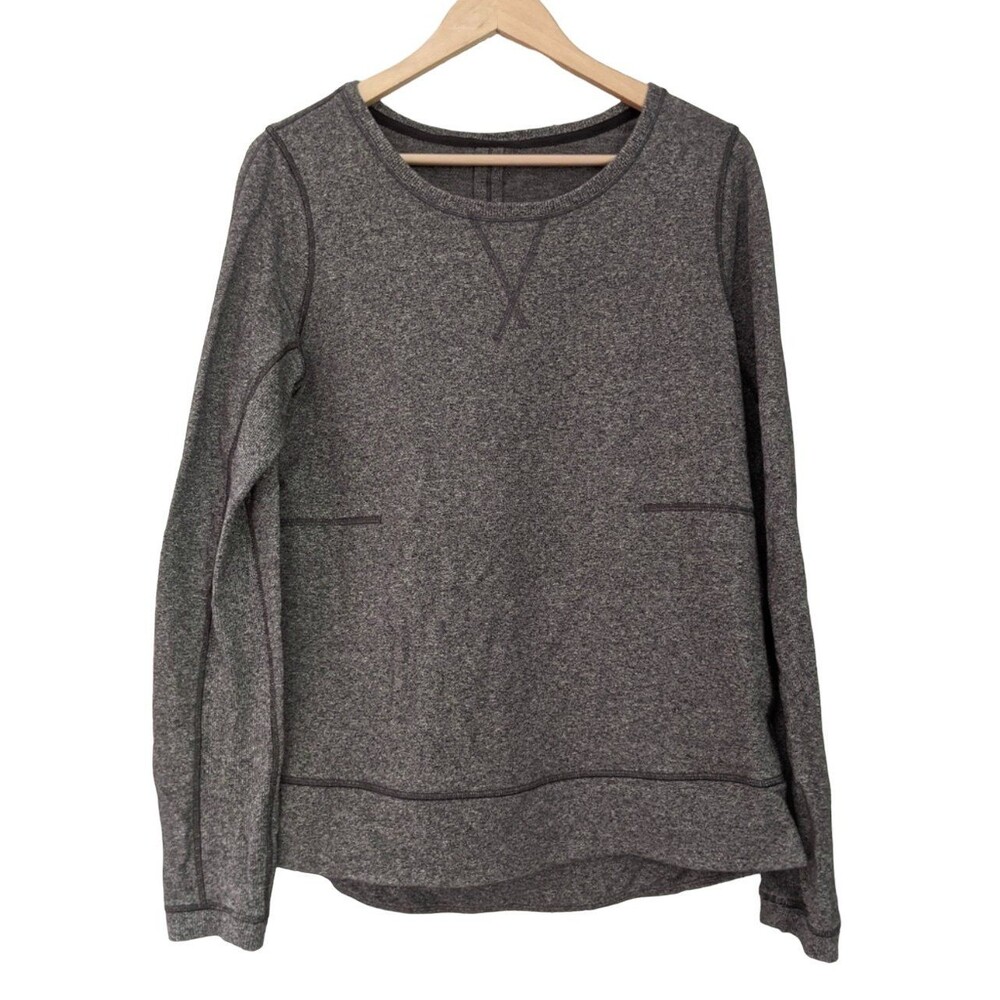 Lululemon Exhalation II Heathered Pullover Size 10 - Picture 4 of 9